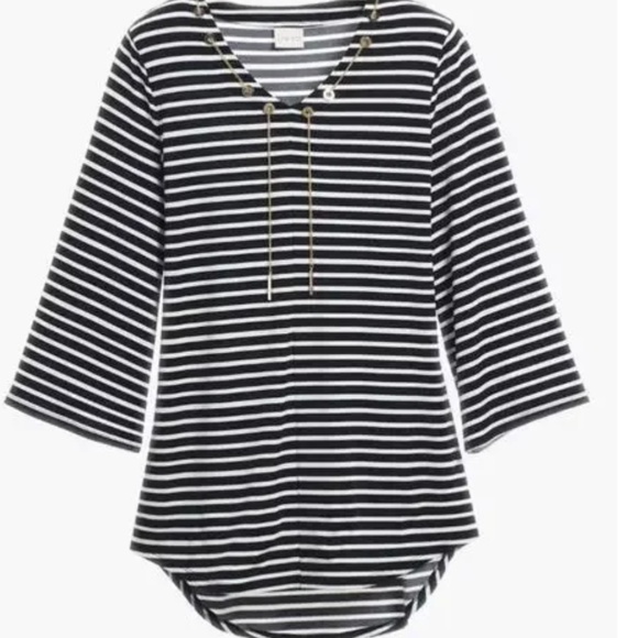 Chico's Tops - New Chicos Timeless Striped Necklace Top